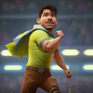 Henry Martin como personaje animado de pixar
