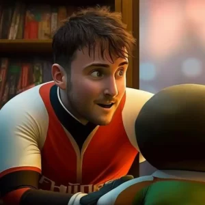 Santiago Gimenez de Feyenoord como personaje animado de pixar