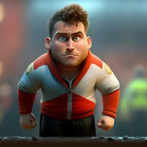 Santiago Gimenez de Feyenoord como personaje animado de pixar