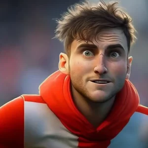 Santiago Gimenez de Feyenoord como personaje animado de pixar