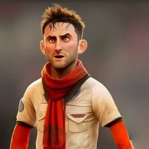 Santiago Gimenez de Feyenoord como personaje animado de pixar