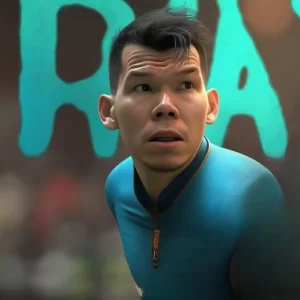 Hirving Chucky Lozano de Napoles como personaje animado de pixar