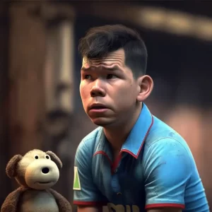 Hirving Chucky Lozano de Napoles como personaje animado de pixar