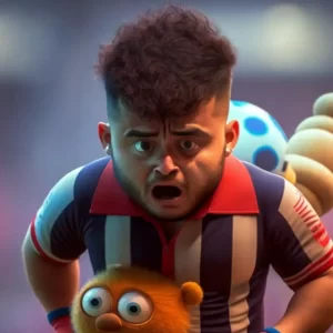 Alexis Vega de Chivas como personaje animado de pixar