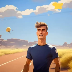 Dinenno de Pumas como personaje animado de pixar