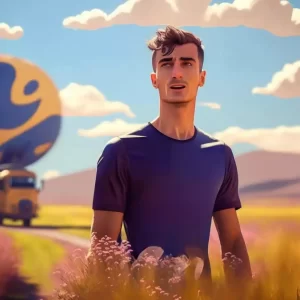 Dinenno de Pumas como personaje animado de pixar