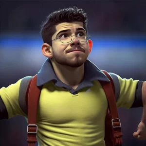 Henry Martin como personaje animado de pixar